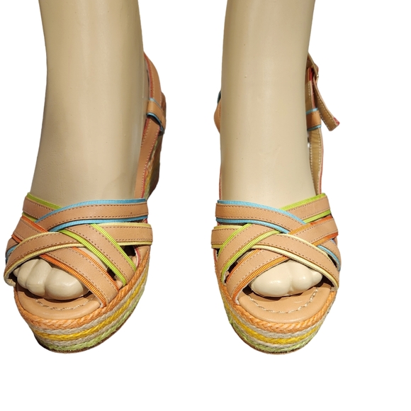 Kate spade espadrille platform colorful shoes made in Spain. - Picture 4 of 16